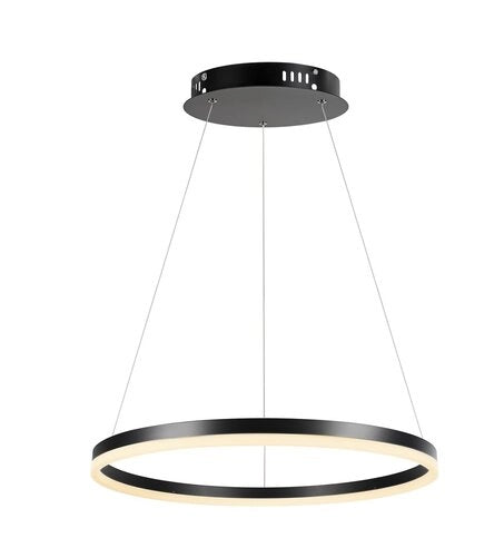 Lampada sospesa LED nera anello Ø80 45W CCT Isaure Rabalux