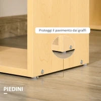 Scrivania Computer con Libreria Salvaspazio, Tavolo da Pranzo per Ufficio e Studio in Truciolato 120x55x120 cm