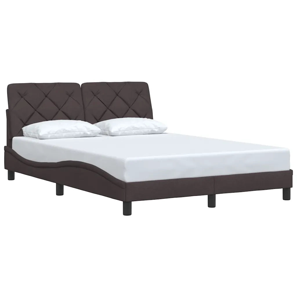 Giroletto senza Materasso Marrone Scuro 120x200 cm Tessuto