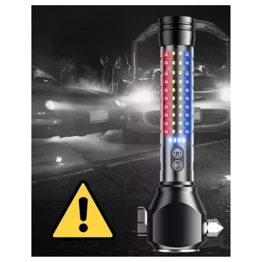 Trade Shop - Torcia Elettrica Ricaricabile Multiuso A Led In Alluminio Q-d650 Emergenza Martello -