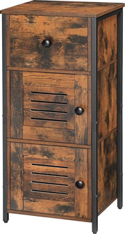 Cassettiere, Piccolo Mobile Cucina, Comodino, Armadio per Corridoio, Dresser, con Porta e Piastra di Supporto Regolabile, per Salotto, Camera da Letto, Ufficio, Corridoio.