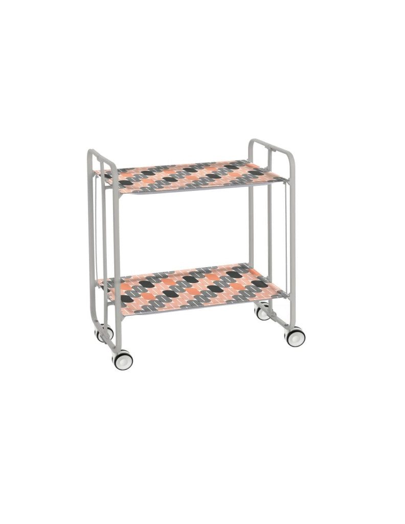 Carrello da cucina pieghevole grigio con ruote BAUHAUS 2 ripiani