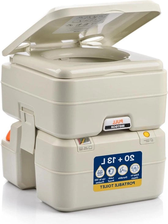 Portatile per Bagno - Toilette da Campeggio 20 L per Campeggio, Auto, Viaggi e Escursioni