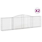 Cesti Gabbioni ad Arco 2 pz 400x30x100/120 cm Ferro Zincato