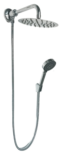 Kit doccia deviatore con doccetta, soffione 20 cm e braccio 30 cm