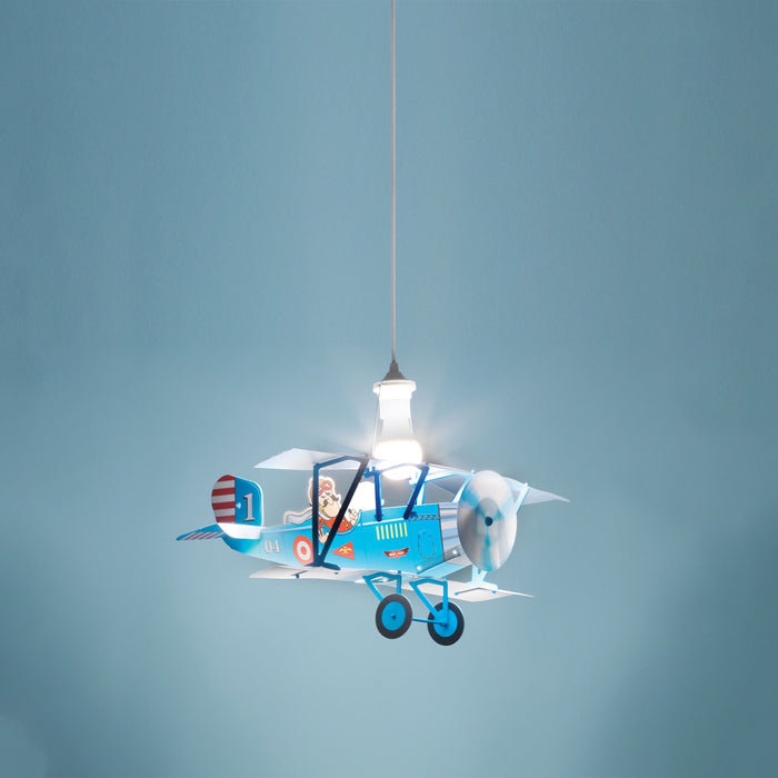 Sospensione Moderna Biplano Polilux ® Blu Biplano Blu 1 Luce E27