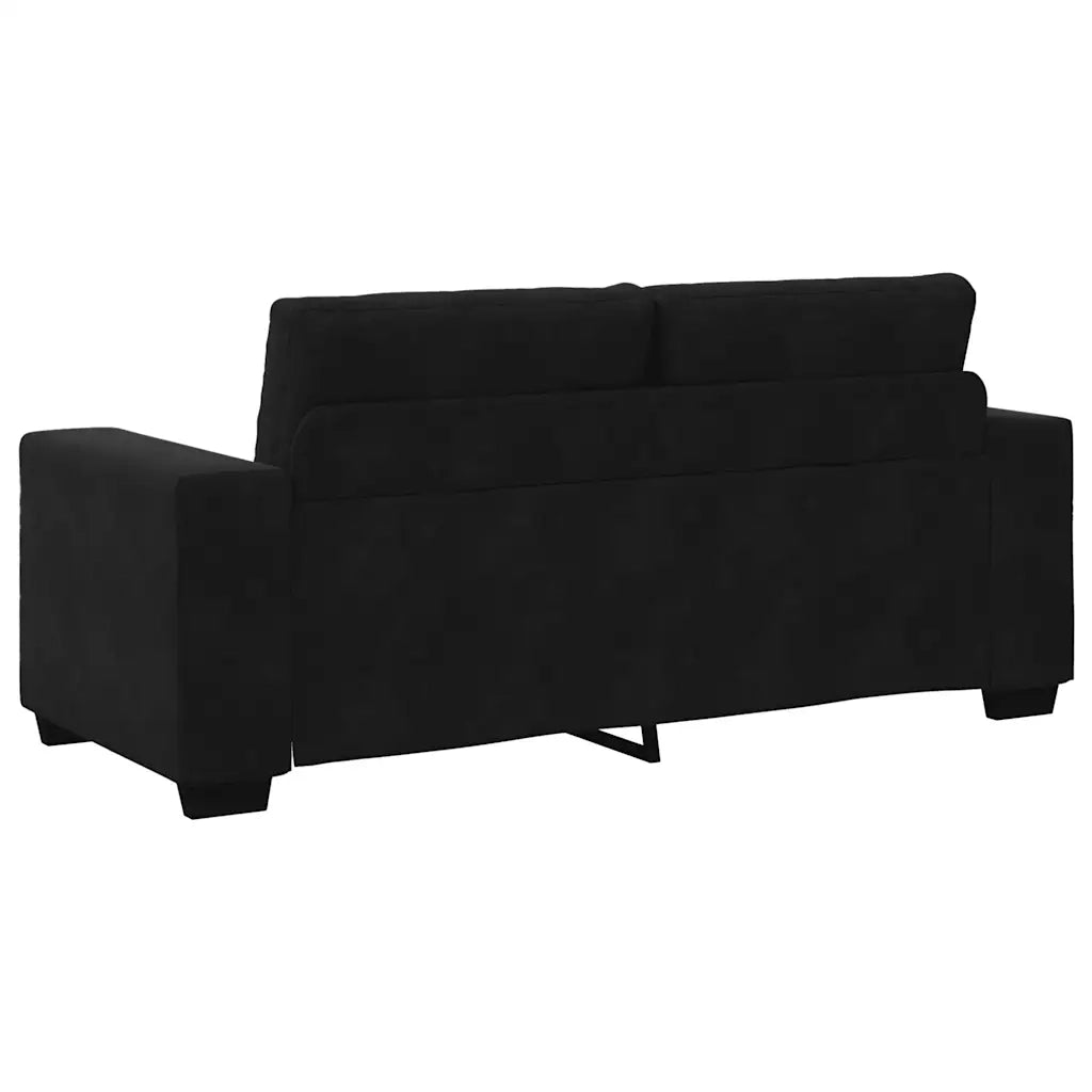 vidaXL Divano Divanetto Nero 140 cm in Velluto