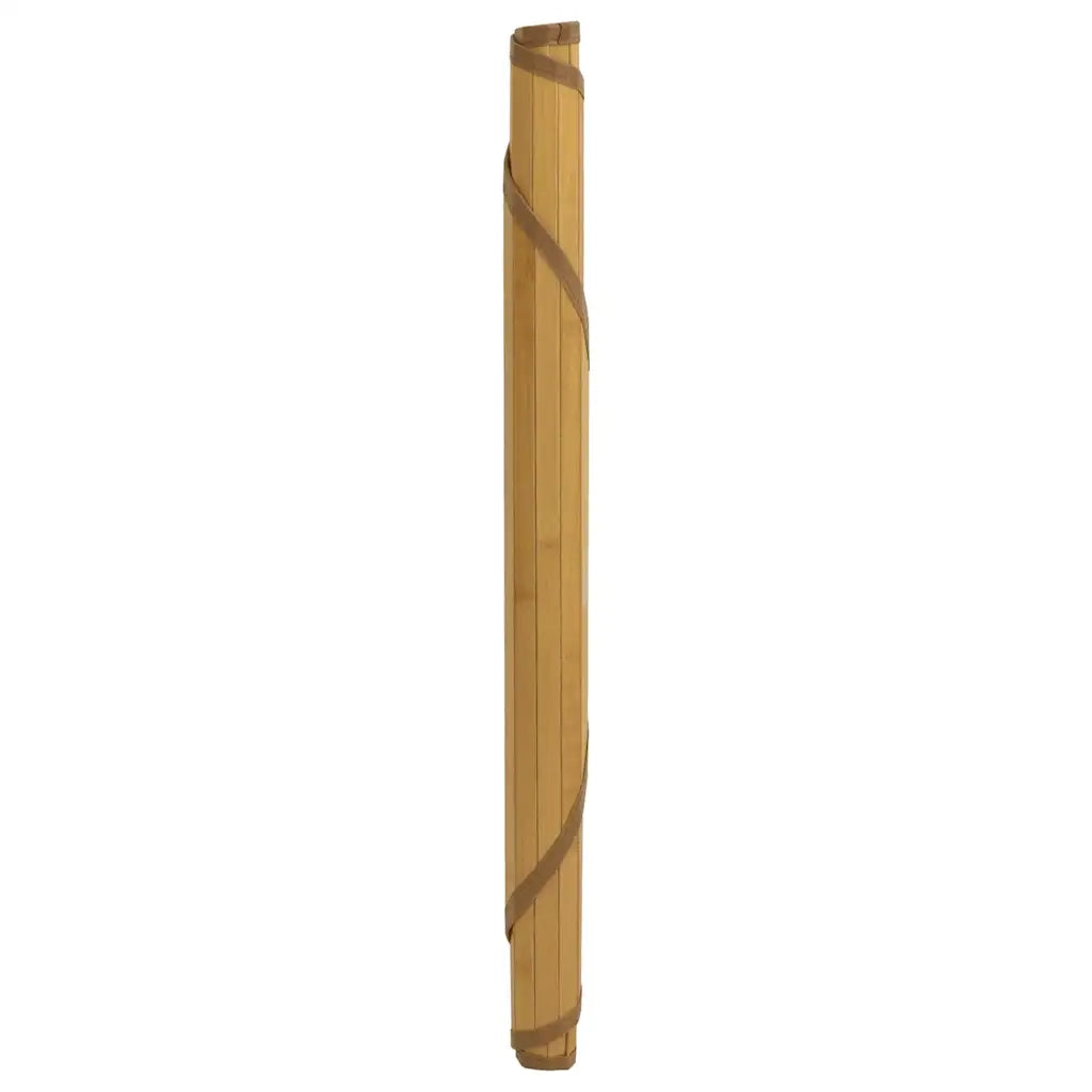 Tappeto Rotondo Naturale 100 cm in Bambù 376985