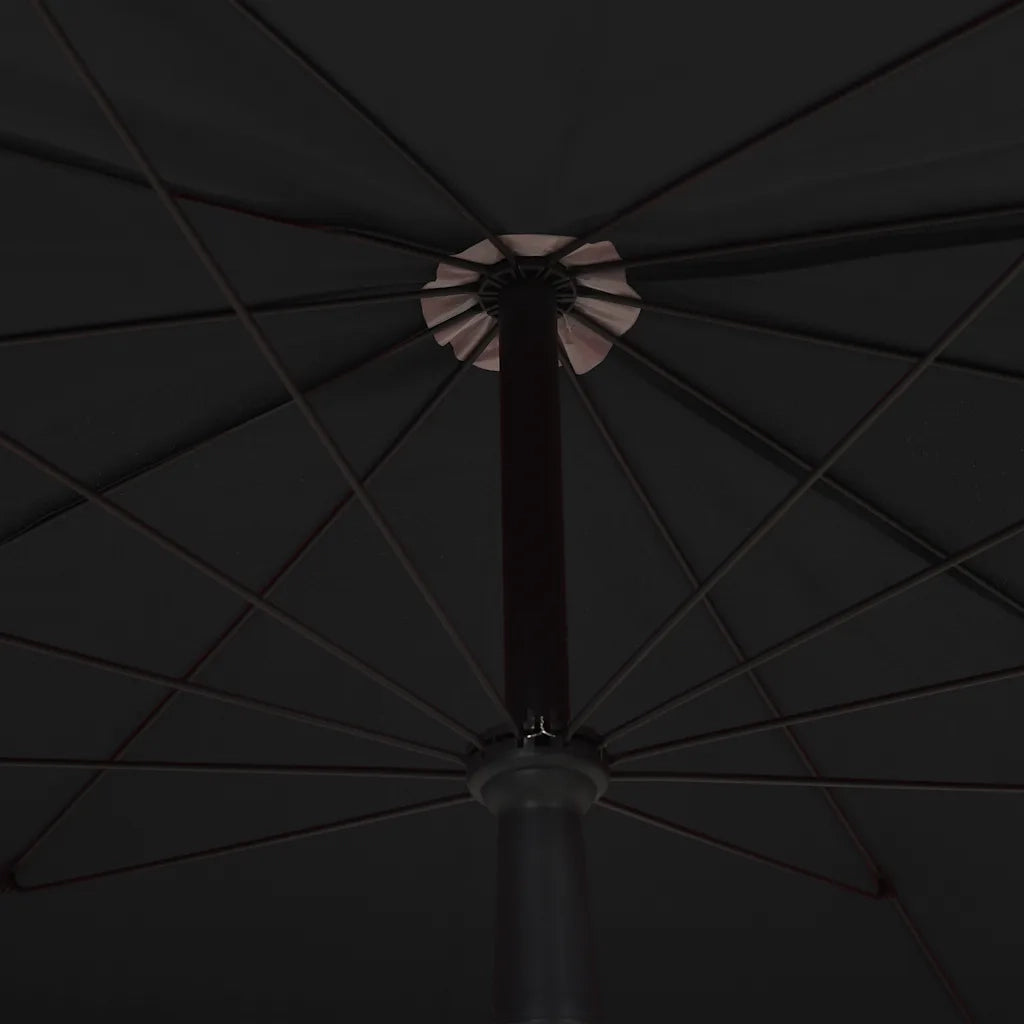 Ombrello | Parasolne da Giardino con Palo 200x130 cm Nero