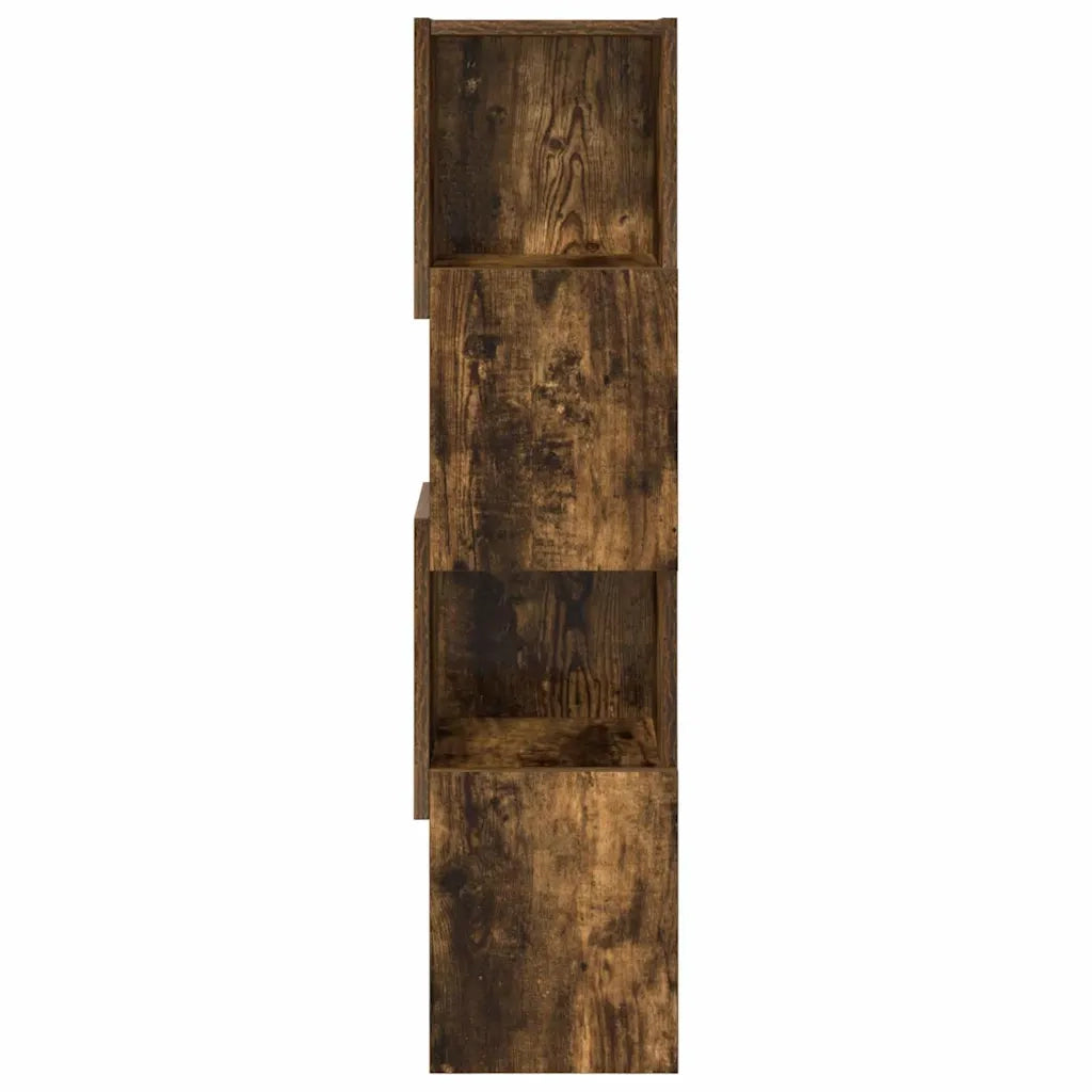 Mobile angolare Rovere fumé 25,5x25x102cm Legno multistrato 889809
