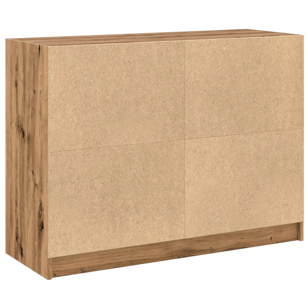 Buffet credenza cassettiera mobiletto mobile contenitore organizer per cucina soggiorno salotto fatto a mano 102 x 37 x 75,5 cm legno ingegnerizzato marrone 02_0030808