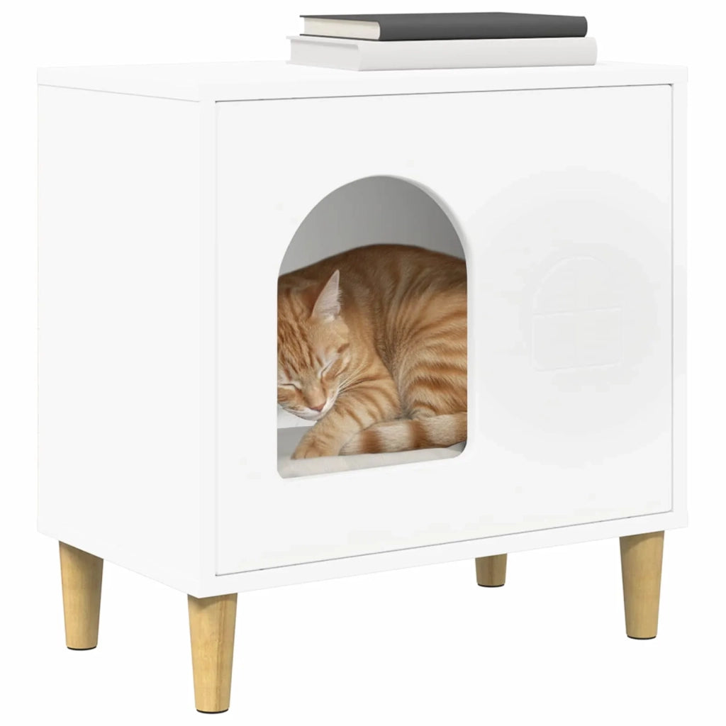 Casa per Gatti Bianco 51 x 30 x 52 cm Legno multistrato
