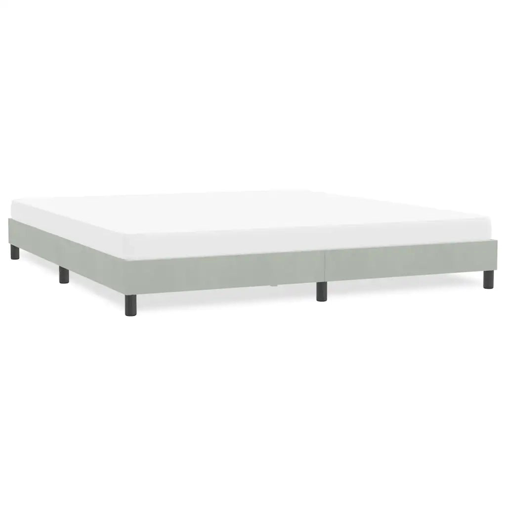 vidaXL Giroletto senza Materasso Grigio Chiaro 180x220 cm Velluto
