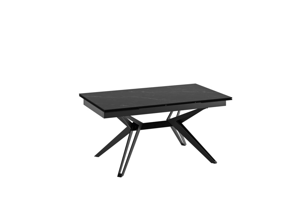 Match 3 - Tavolo allungabile (160/240 x 90 cm) in Ceramica Nera