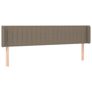 Testiera | Testata ad Orecchio Tortora 203x16x78/88 cm in Tessuto