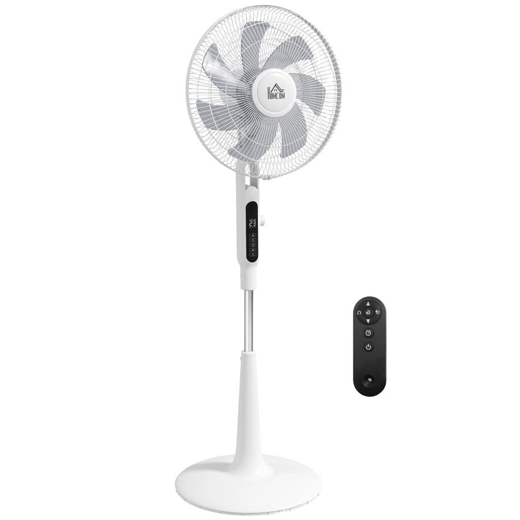 Ventilatore a piantana ¨C zephmum ¨C ? 42 cm 40W 3 velocit¨¤ oscillante bianco