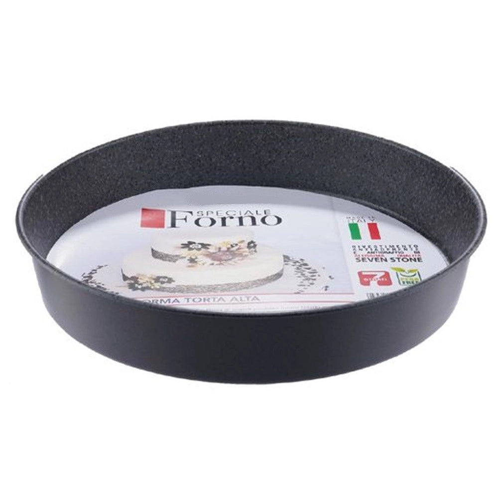 Trade Shop - Stampo Teglia Forma Tonda Torta Alta Antiaderente Antigraffio Da Forno ø20-22-24-28-32cm -