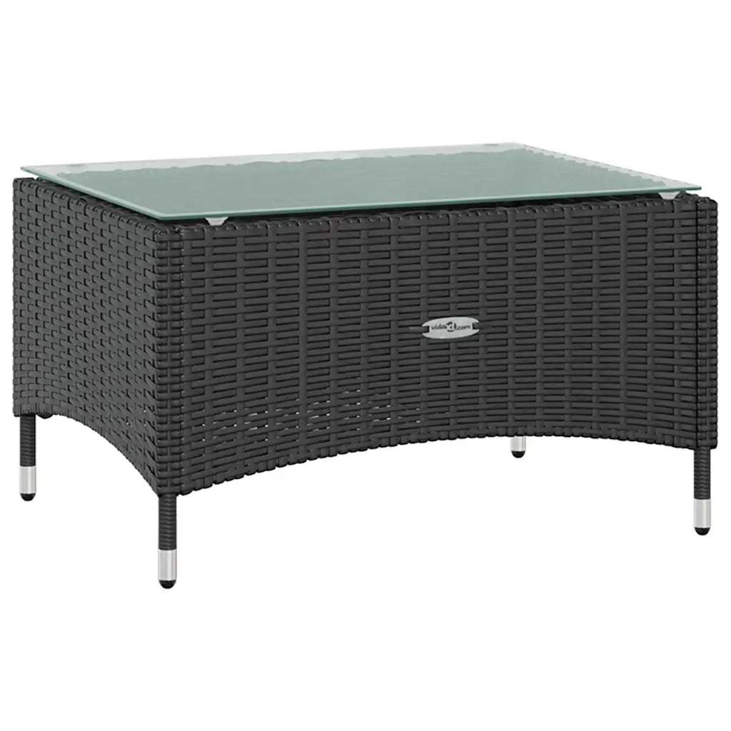 Set Divani da Giardino 8 pz con Cuscini in Polyrattan Nero 3095955