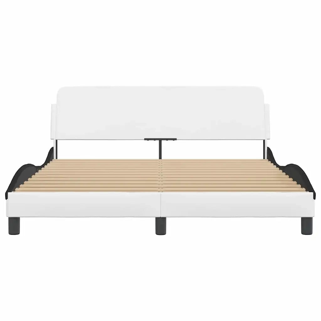 Giroletto Dover Nero e Bianco 160x200 cm in Similpelle 373224