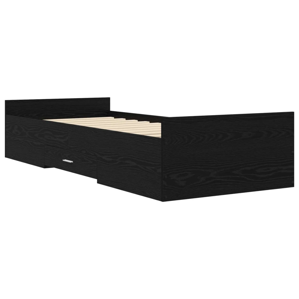 Telaio del letto con storage Rovere Nero 80 x 200 cm 3429507