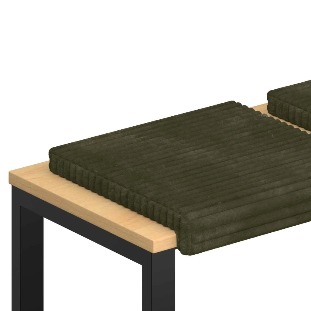 Cuscino per panchina 2 pcs Corduroy Morbido Verde 42043070