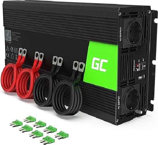 Convertitore di alimentazione - 12V a 230V - 2000W/4000W - Convertitore di tensione - Convertitore di corrente - Connessione diretta alla batteria dell'auto - Inverter di potenza per auto