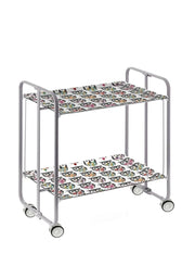 Carrello da cucina pieghevole grigio con ruote BAUHAUS 2 ripiani