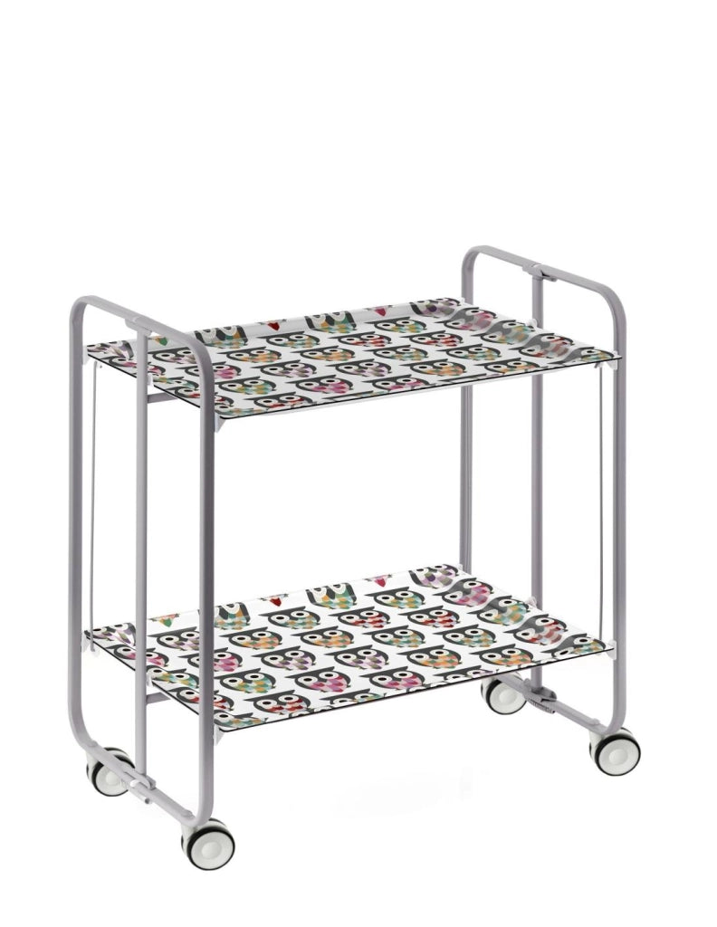 Carrello da cucina pieghevole grigio con ruote BAUHAUS 2 ripiani