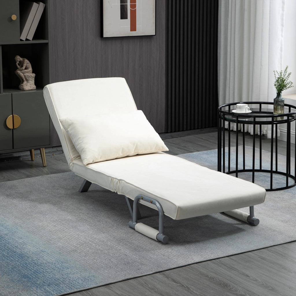 Poltrona Letto ¨C zephmum ¨C Beige, Tessuto, 65x69x82cm