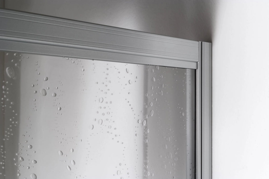 Box doccia due lati scorrevole in pvc e alluminio h185cm Merbo Ribro Bianco,70/80x70/80 cm