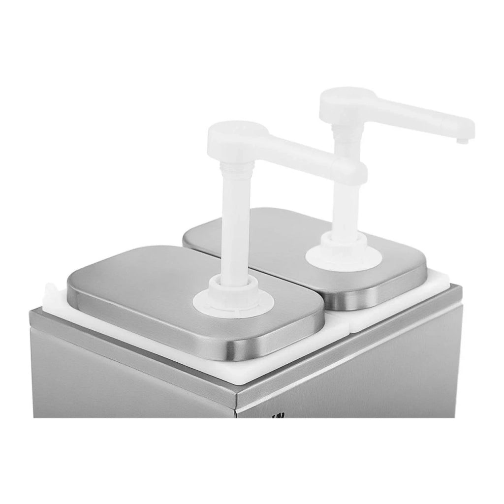 Distributore di salse con 2 pompe 2 x 2 litri acciaio inox 14_0001419