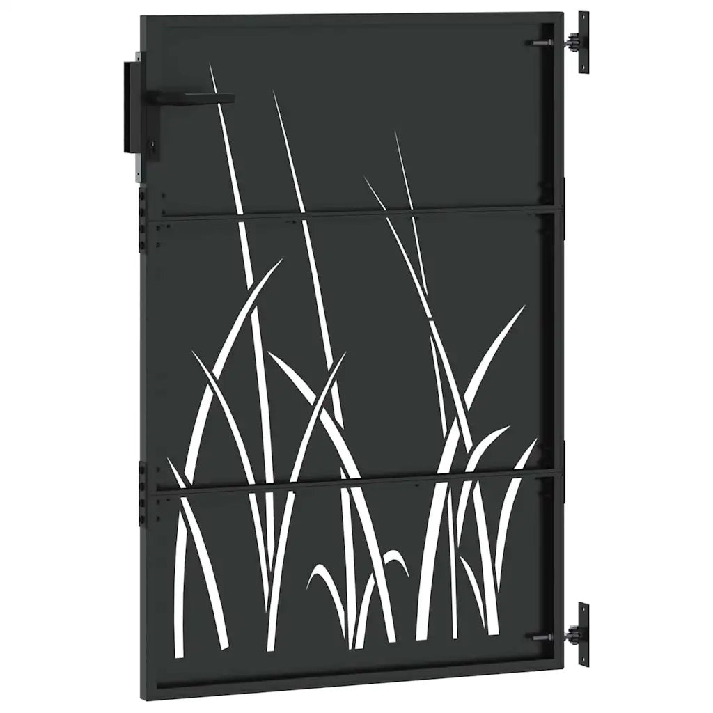 Cancello da giardino con blocco Nero 85 x 125 cm CFW7686284