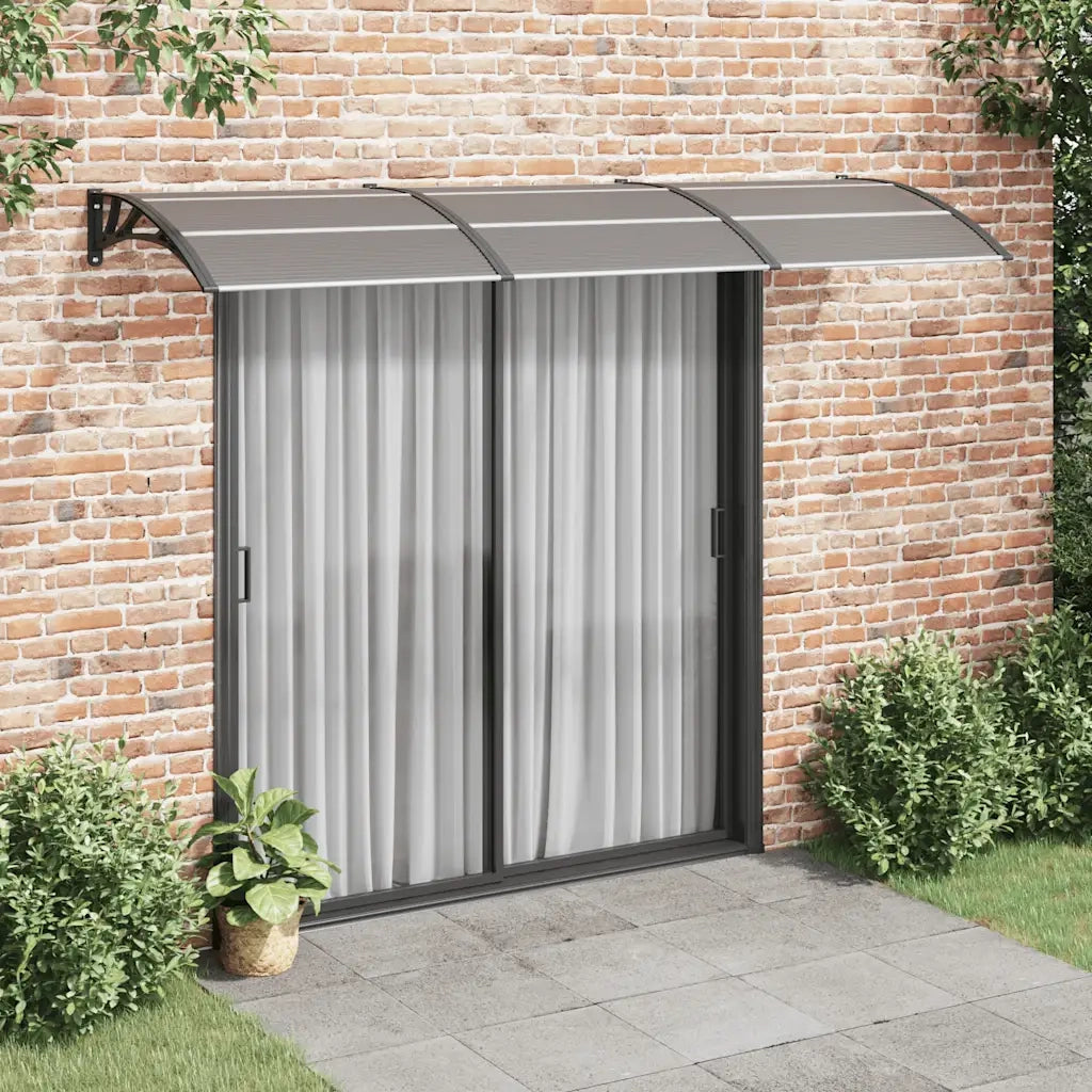 Tettoia per Porta Nera 300x100 cm Policarbonato 153575