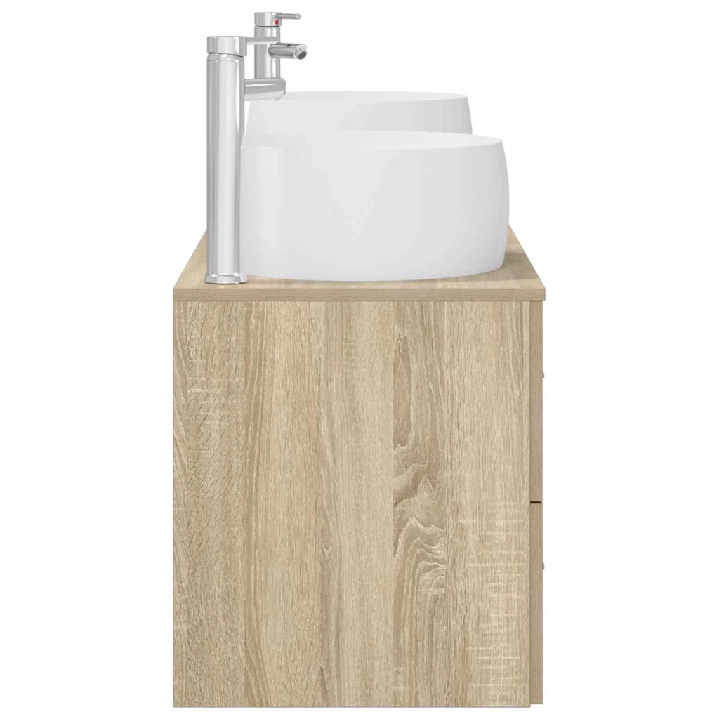 Set di mobili per il bagno 3 pz Rovere Sonoma 3405917