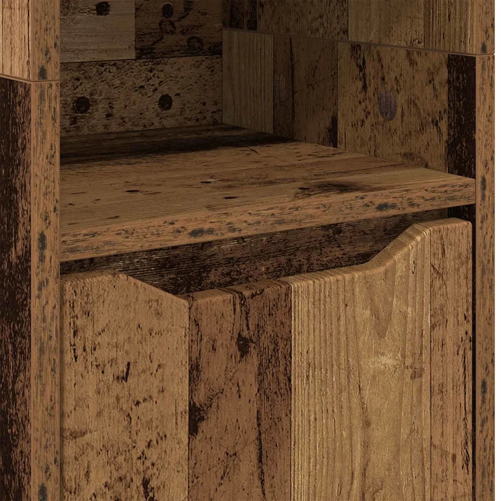 Mobile da Bagno con porta Legno vecchio 30,5 x 30 x 195 cm 888765