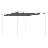 Telo di Ricambio per Pergola da Giardino 350x260 cm in Poliestere Grigio Scuro