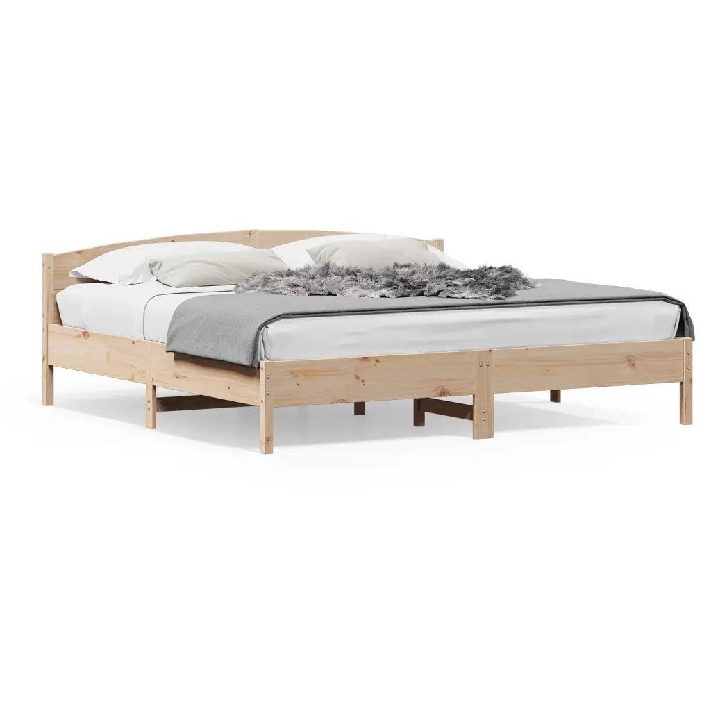 Giroletto senza Materasso 180x200 cm in Legno Massello di Pino 3216191
