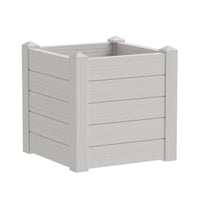 Fioriera da Giardino 42x42x40 cm in Polipropilene Trama 001 Snow Bianco Neve