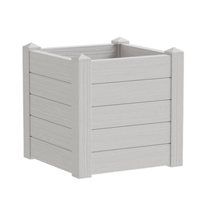 Fioriera da Giardino 42x42x40 cm in Polipropilene Trama 001 Snow Bianco Neve