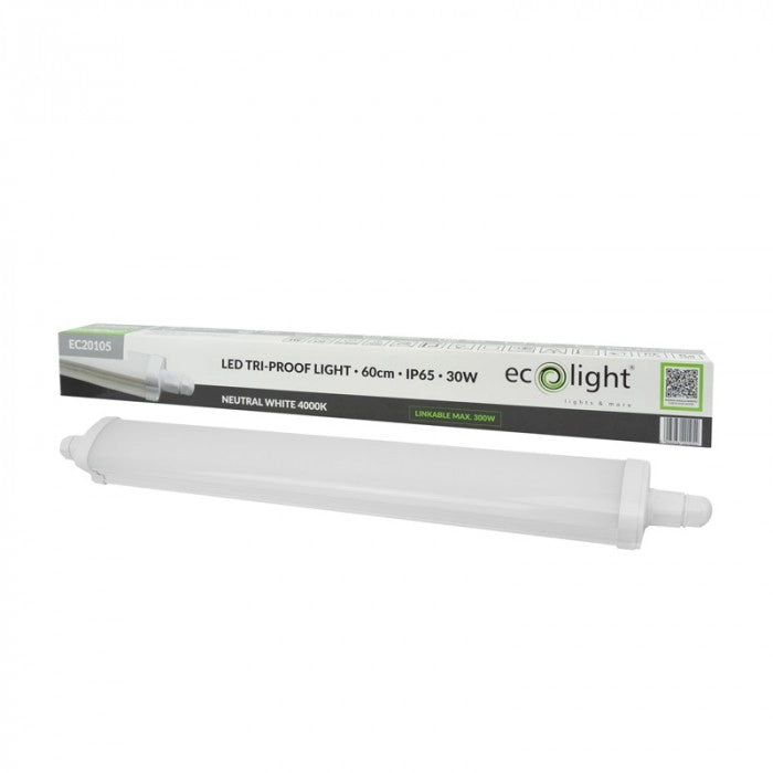 Plafoniera lineare LED 60cm 30W 3300lm 4000K IP65