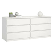 Credenza Abacadabra, Buffet da soggiorno, Madia da salotto, Dispensa da cucina, 154x50 h70 cm, Bianco