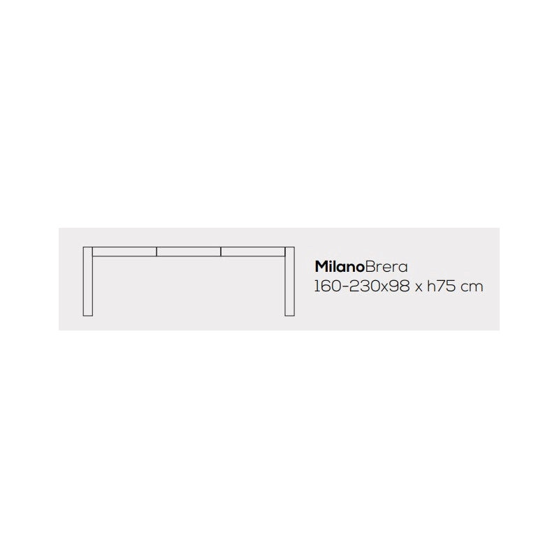 Tavolo Allungabile Monaco 160-230x98x75h cm 3 colori - Antracite