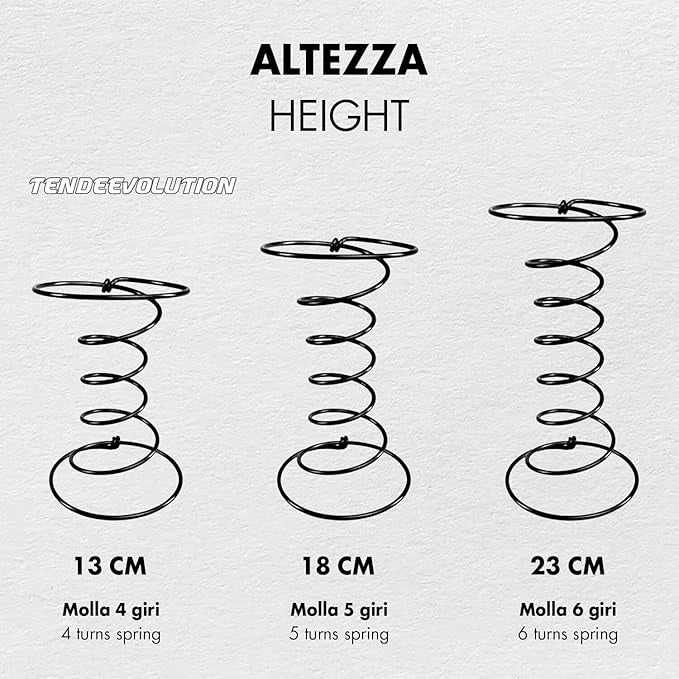 Molla Biconica a Spirale per Divani - 6 Giri, Altezza 23cm - Ideale per Restauri in Tappezzeria