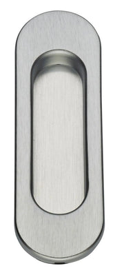 10pz maniglia ovale in ottone x porte scorrevoli senza foro cromo satinato cod:ferx.8749