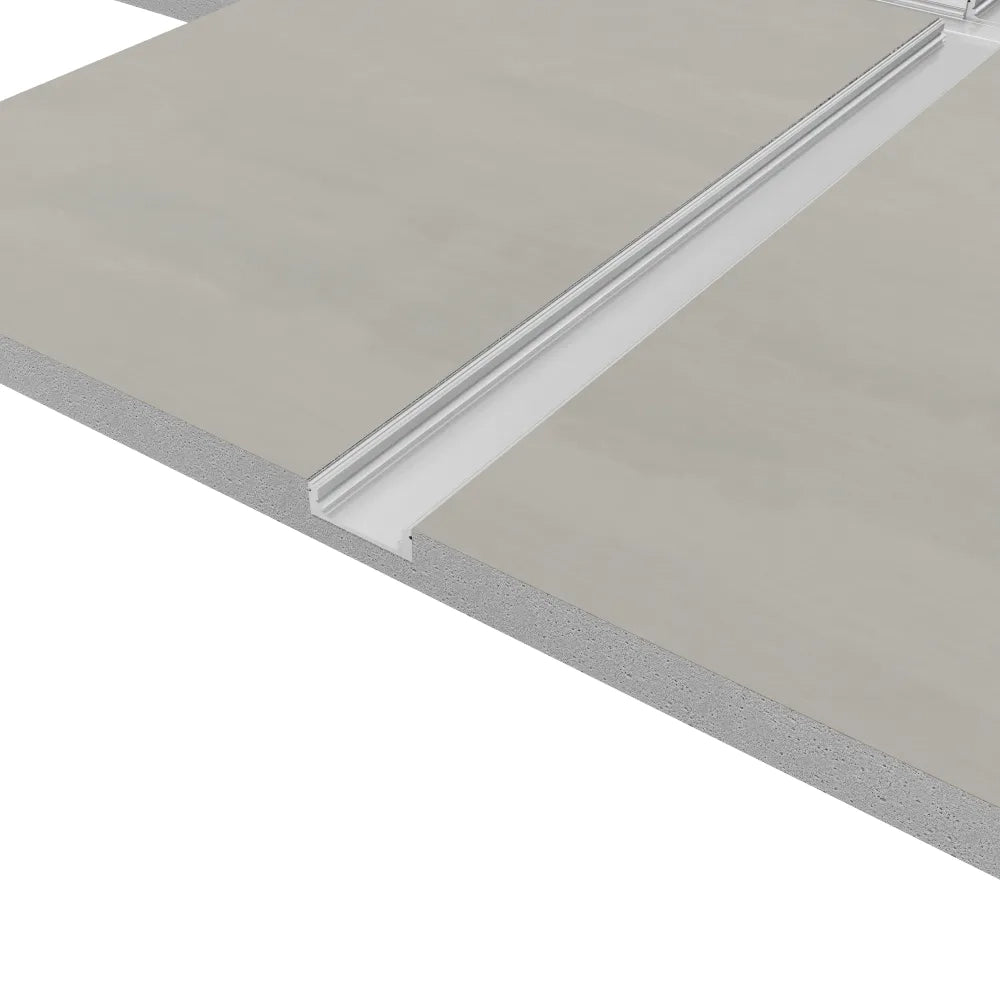 Cartongesso con profilo in alluminio integrato "X"