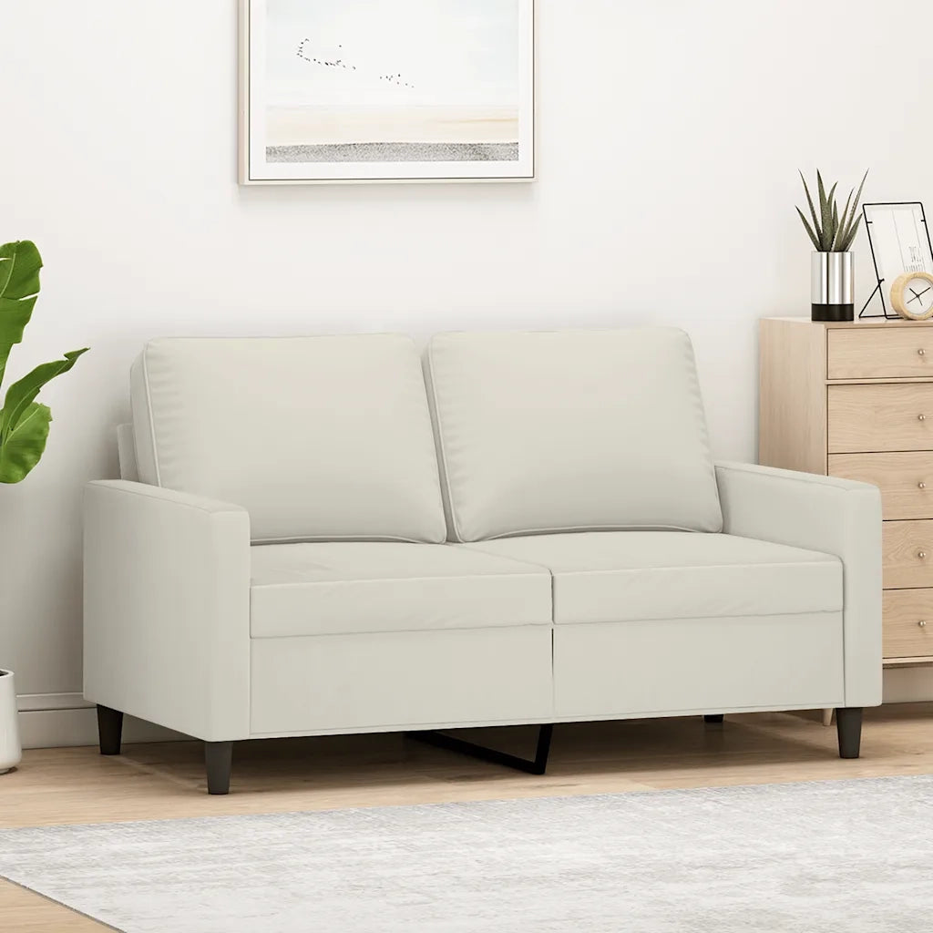 Divano a 2 Posti-Sofa 2 Posti crema 120 cm in Velluto 826695