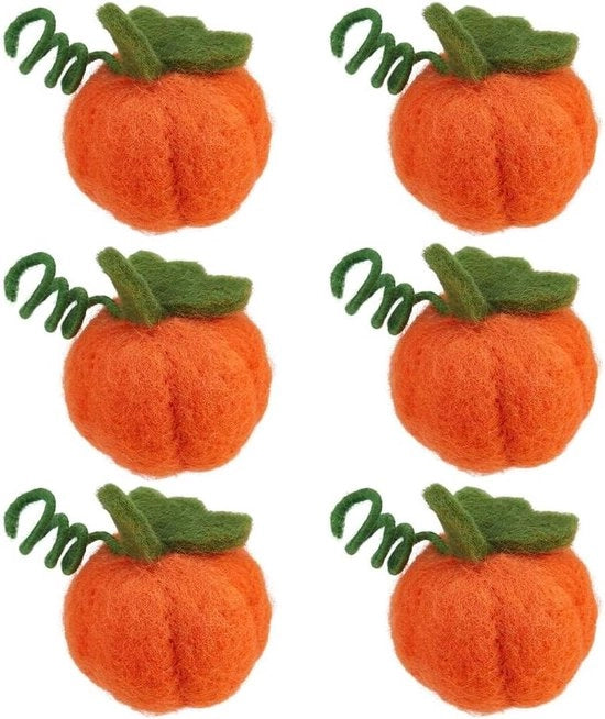 Accessori di velluto artigianali per decorazioni di festa - Decorazioni per Halloween e Thanksgiving - 6 pezzi