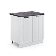 Mobile lavello cucina Fame-Line Bianco rustico/Bianco 80 cm, PL Antracite Vicco