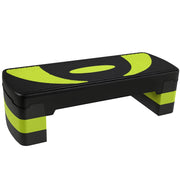 Stepper Fitness per Aerobica Regolabile su 3 Altezze da 10-15-20 cm, Verde e Nero