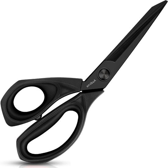 Scalpello per sartoria in titanio nero - 25 cm con lama in titanio pesante